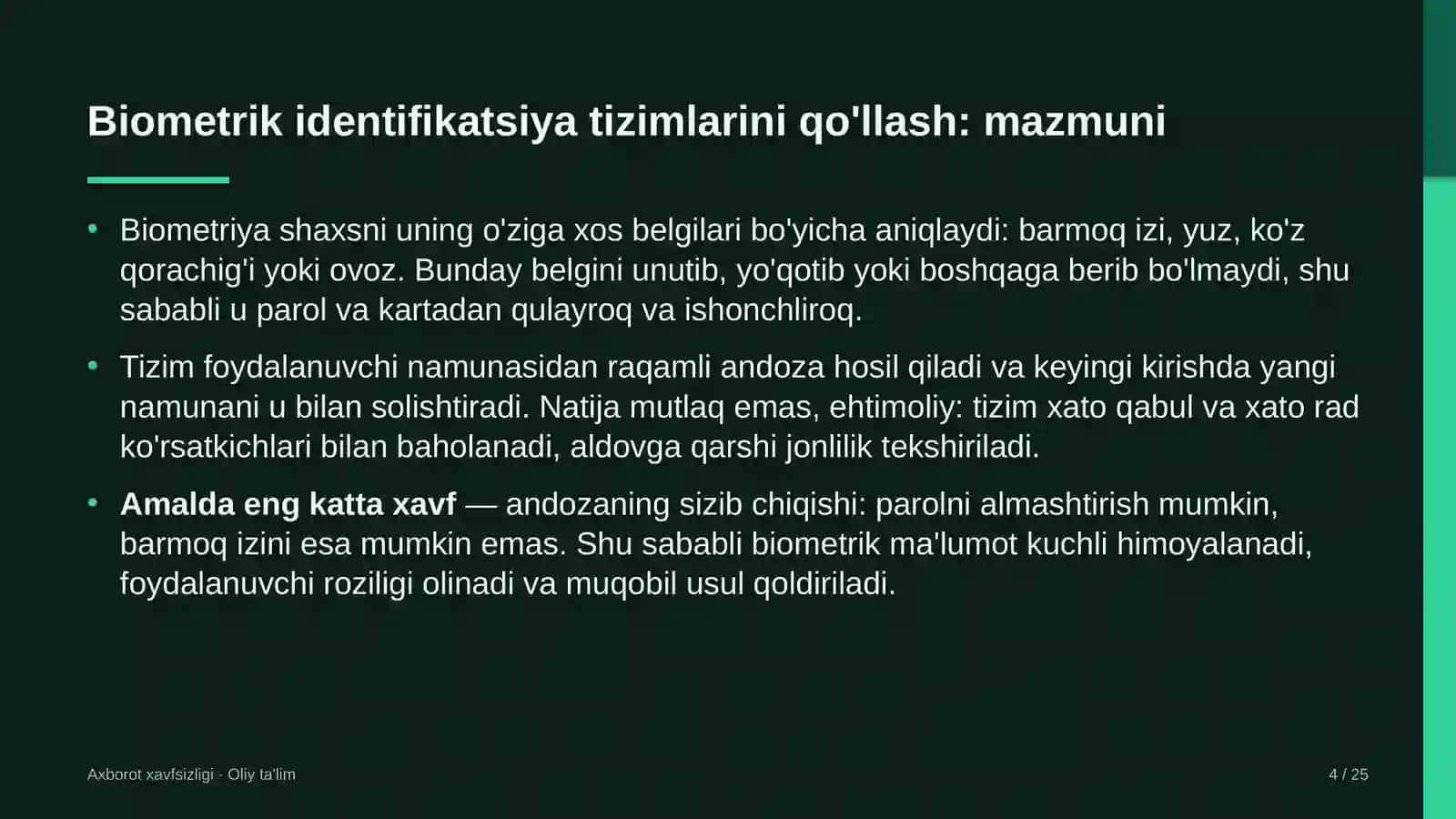 Ekologiya sohasida biometrik identifikatsiya tizimlarini qo'llash 4