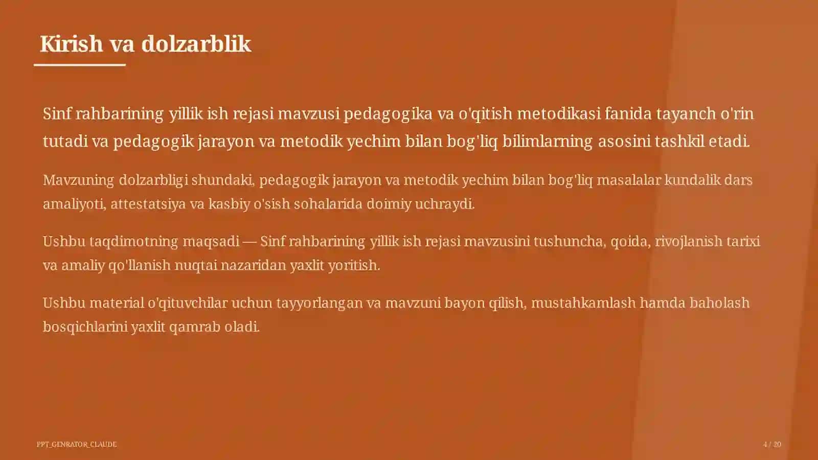 Sinf rahbarining yillik ish rejasi 4