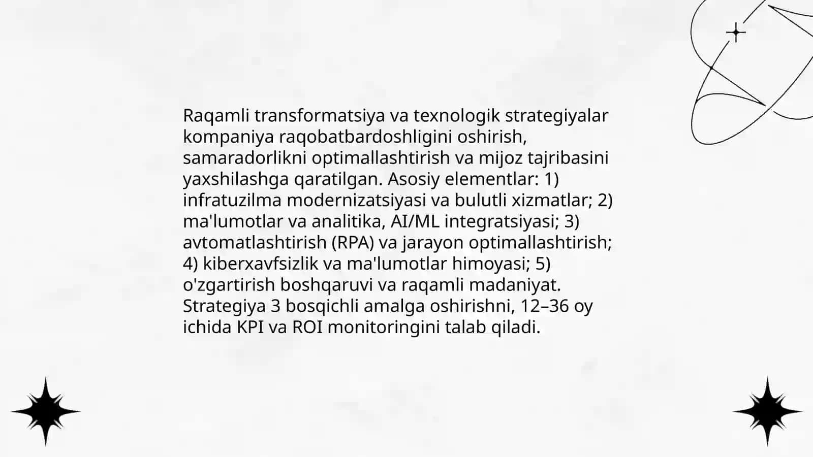 Kompaniyalarni rivojlantirish strategiyalari 4
