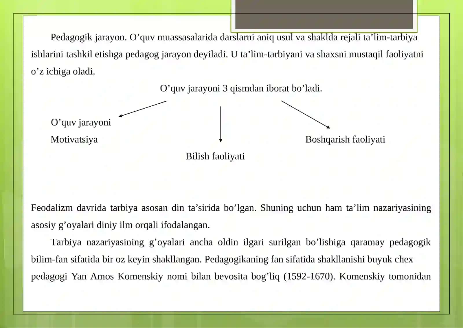 PEDAGOGIKAFANINING PREDMETI, MAQSADI, VAZIFASI, ILMIY TADQIQOT METODLARI 4