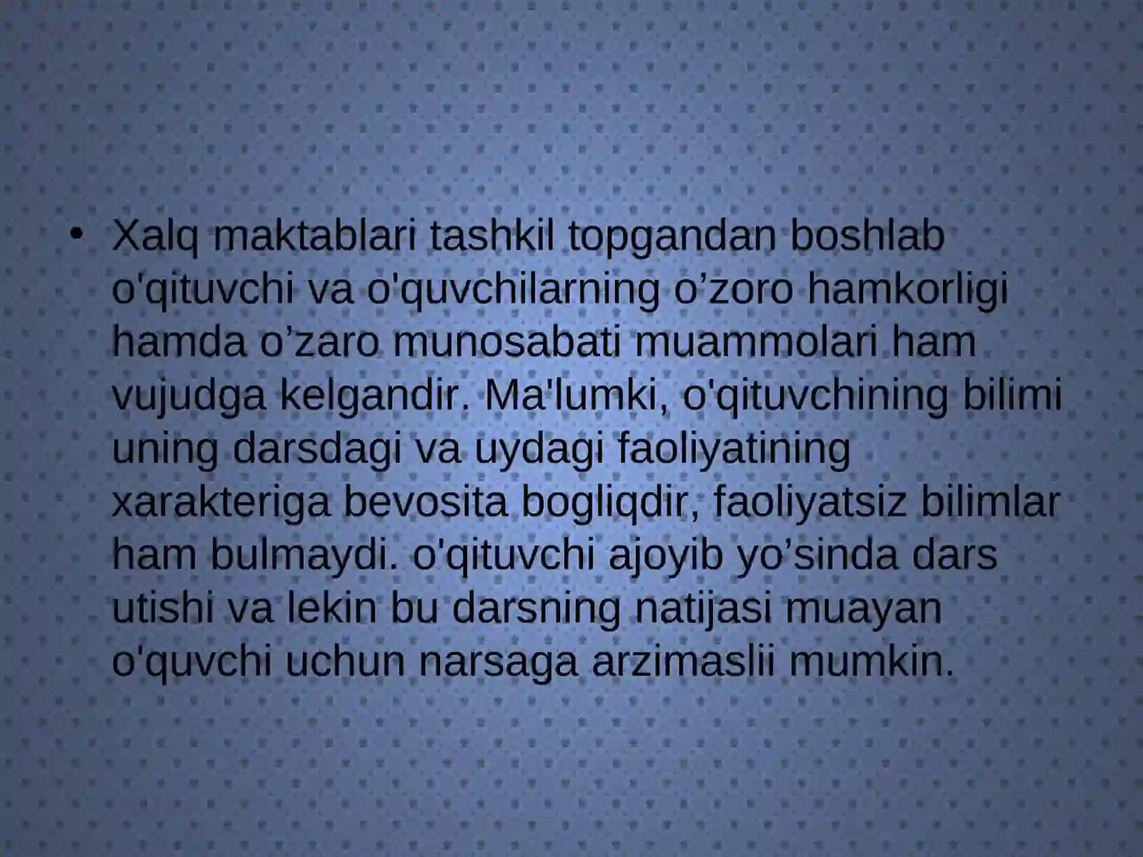 Tarix fani o'qituvchisiga qo'yiladigan zamonaviy talablar 4