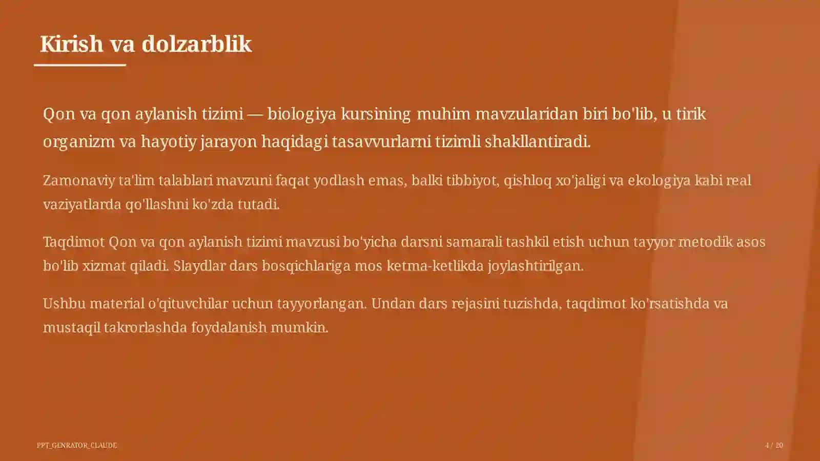 Qon va qon aylanish tizimi (8-sinf) 4