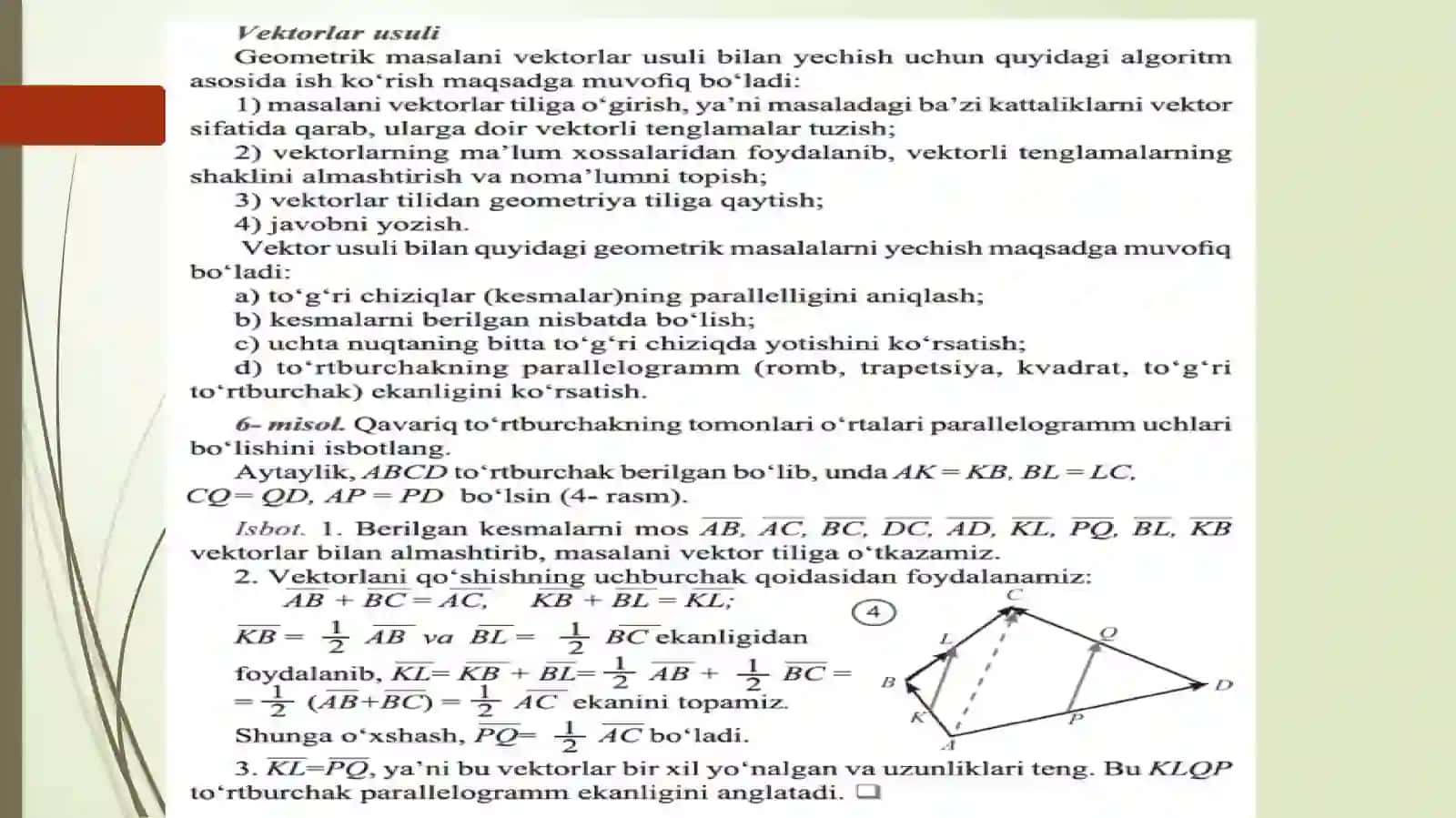 GEOMETRIK MASALALARNING TURLARI 4