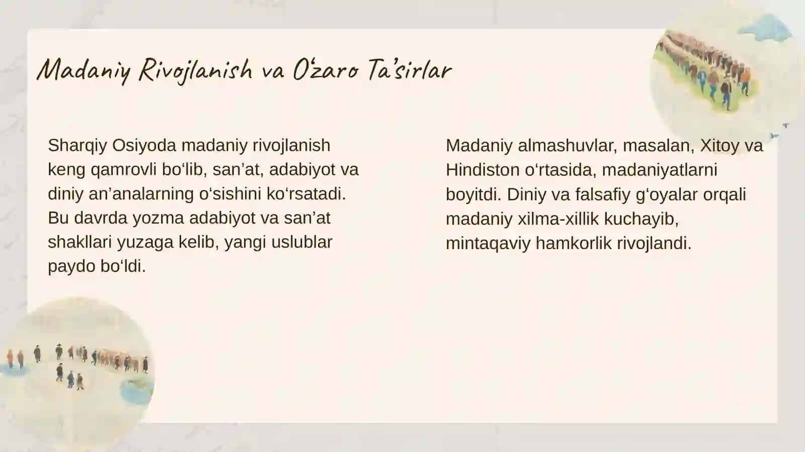 O‘sha davrda Sharqiy Osiyoda siyosiy va madaniy rivojlanishlar 4