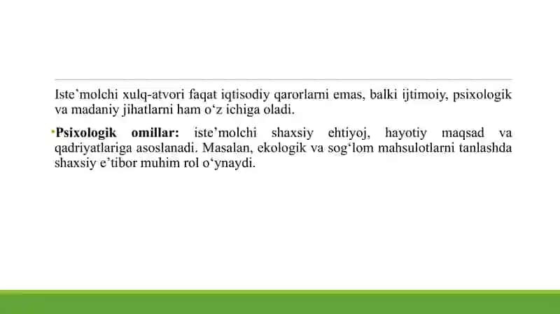 ISTEʼMOLCHI XULQ ATVORI MILLIY QADRIYATLAR VA DAROMAD DARAJASINING TAʼSIRI 4