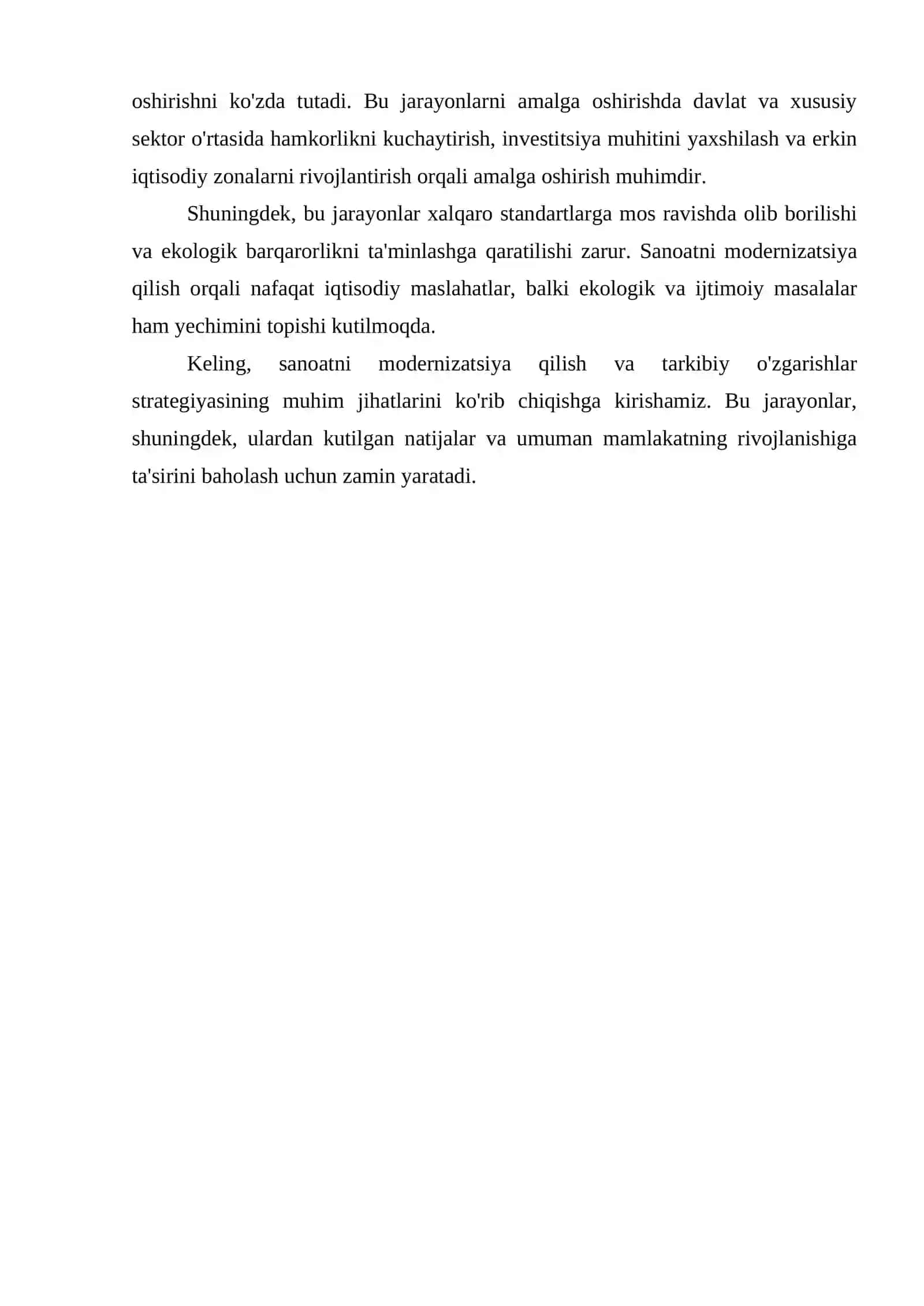 SANOATNI MODERNIZATSIYA QILISH VA TARKIBIY O'ZGARISHLAR STRATEGIYASI 4