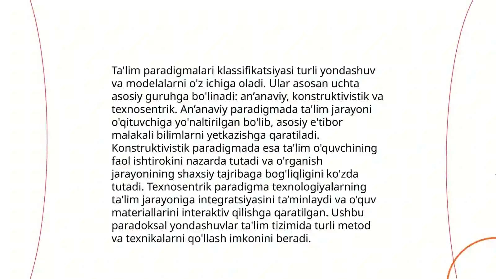 Didaktika ta'lim nazariyasi sifatida. Ta'lim paradigmalari 4