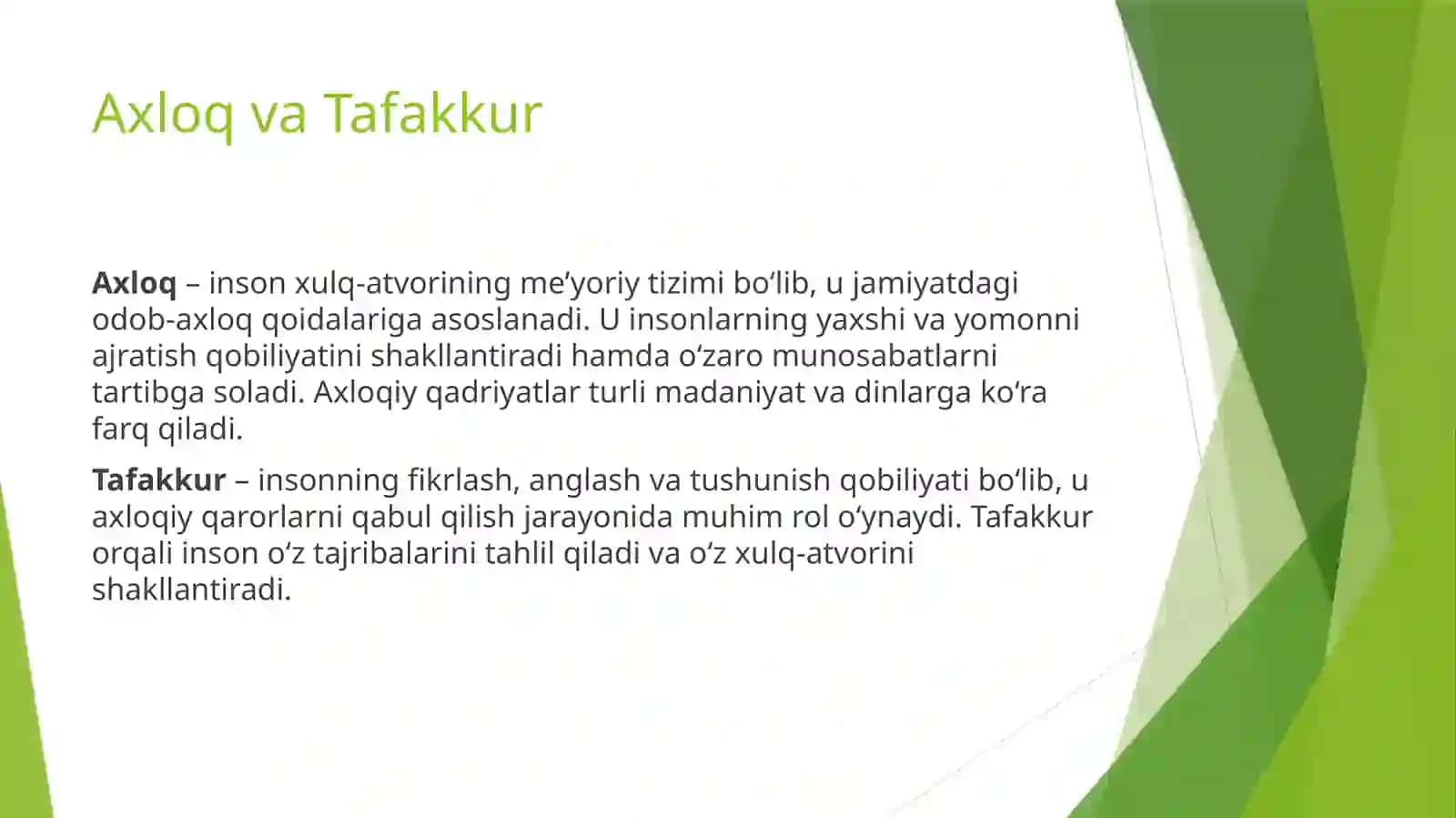 Axloq va tafakkurning an’anaviy va zamonaviy tendensiyalari 4