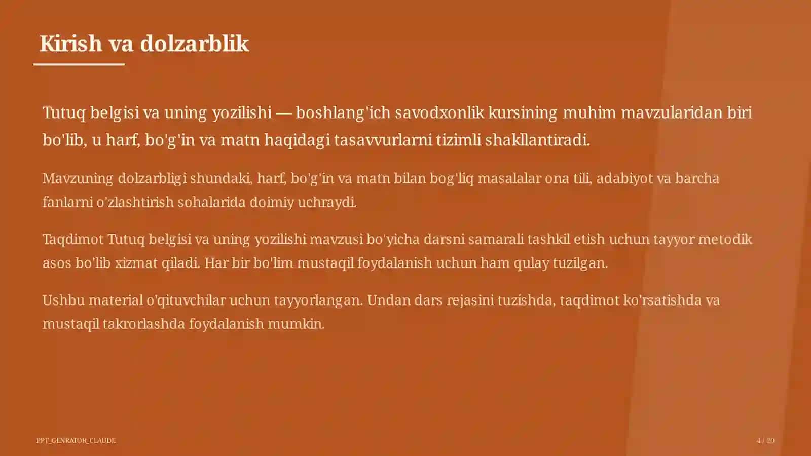 Tutuq belgisi va uning yozilishi (2-sinf) 4