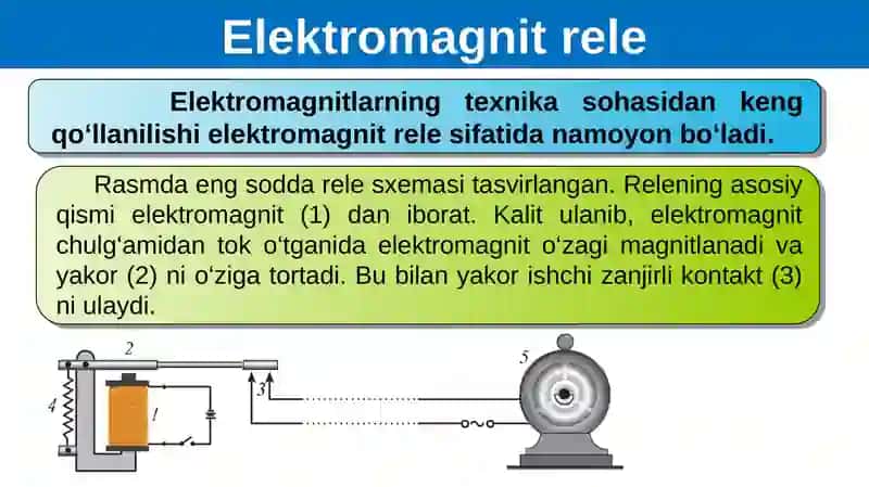 ELEKTROMAGNITLAR. ELEKTROMAGNIT RELE 4