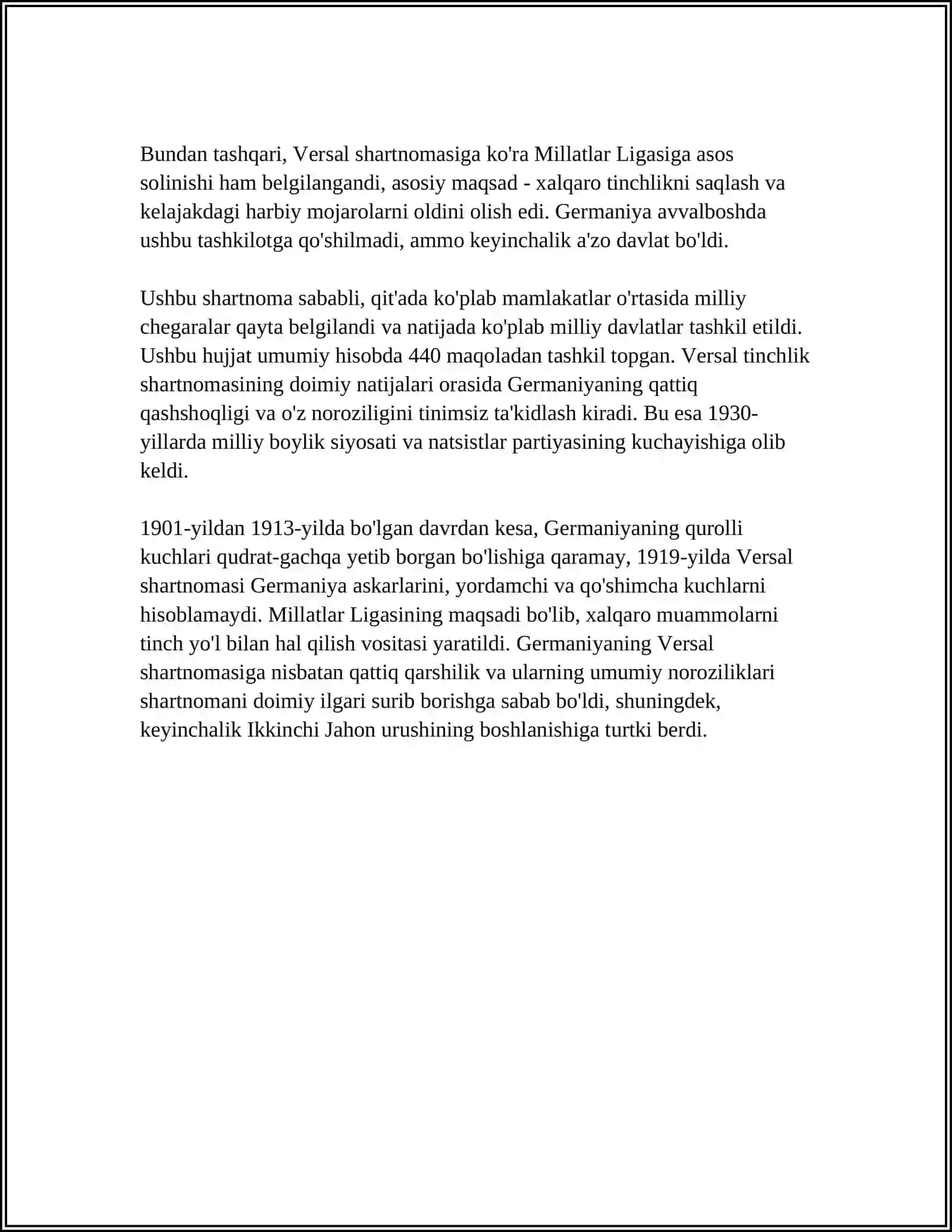 Versal Tinchlik Shartnomasi 4