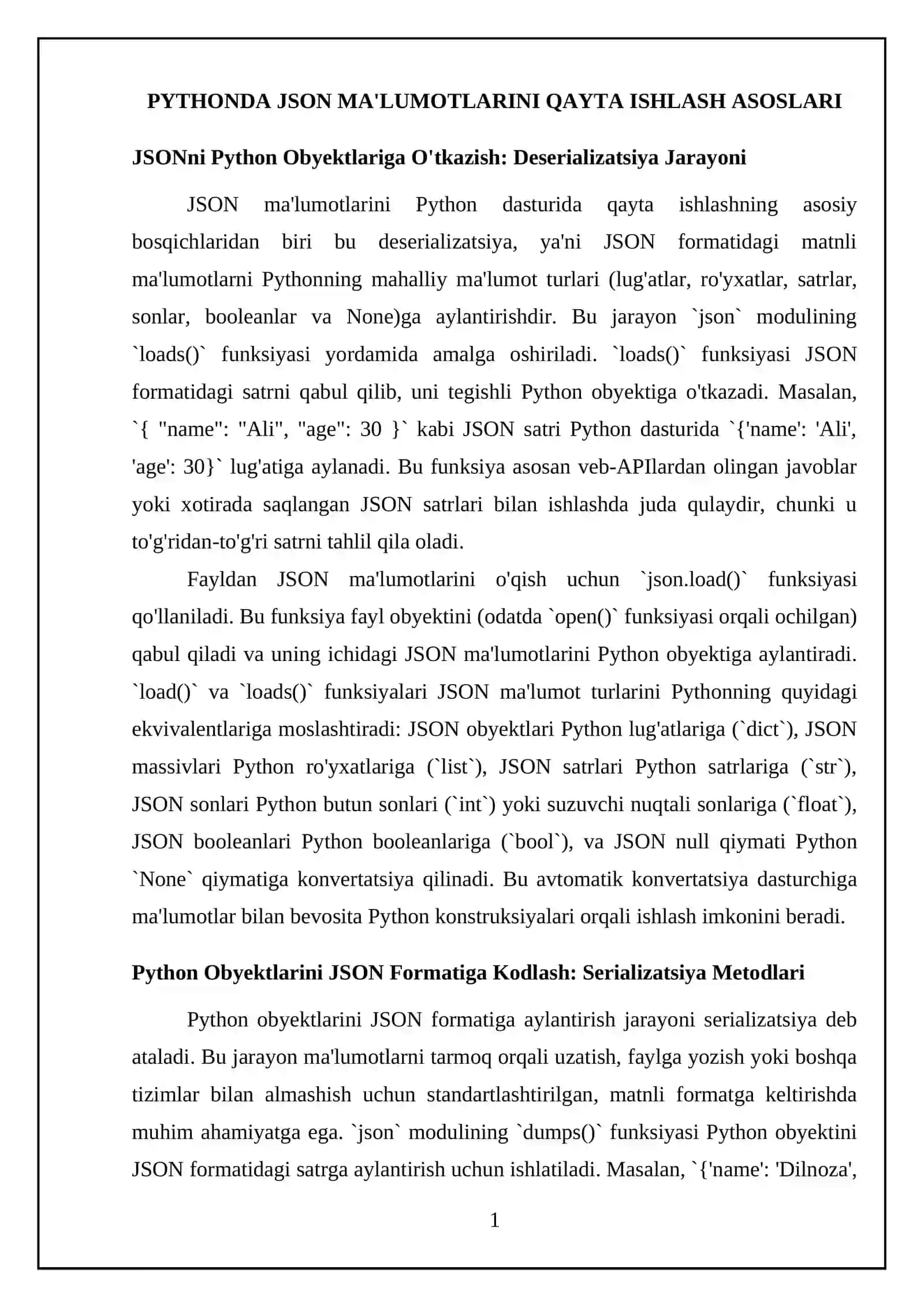 Pythonda json bilan ishlash 4