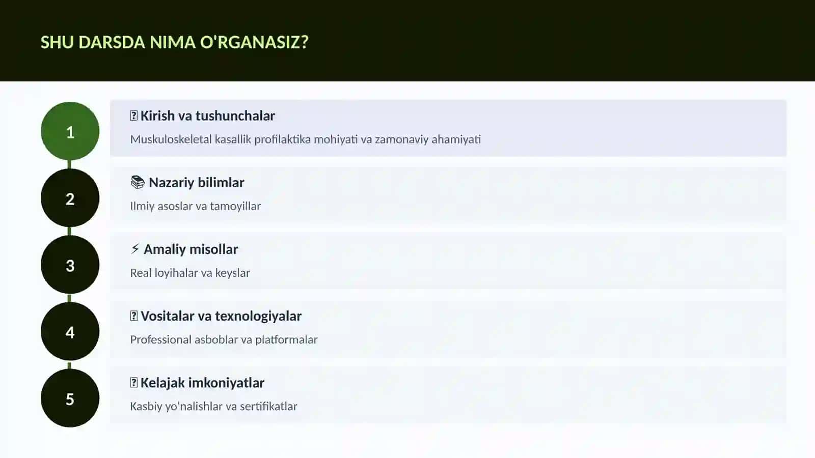 Muskuloskeletal kasallik profilaktika 4