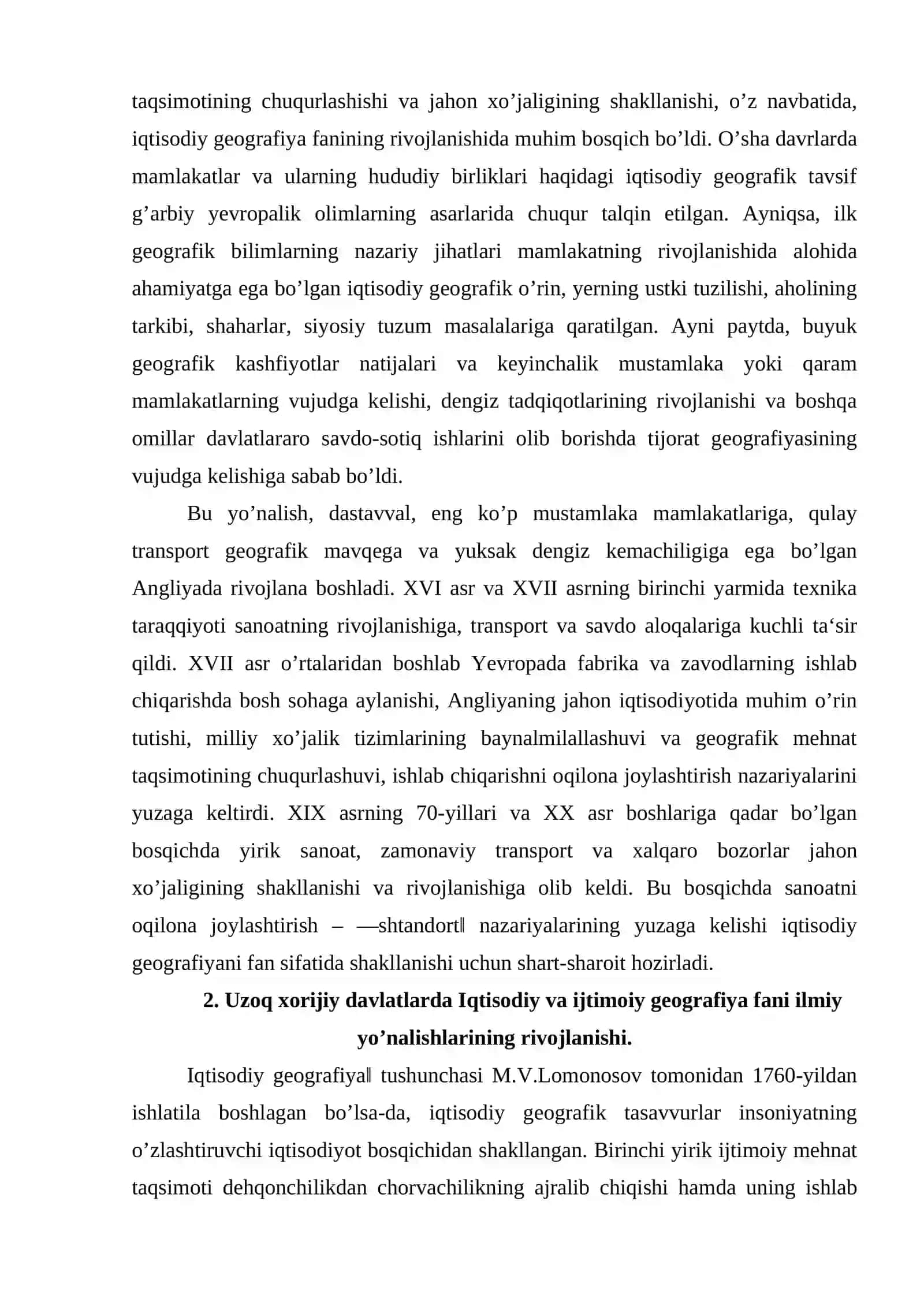 Uzoq xorij olimlarining iqtisodiy va ijtimoiy geografiyaga qo‘shgan hissasi 4