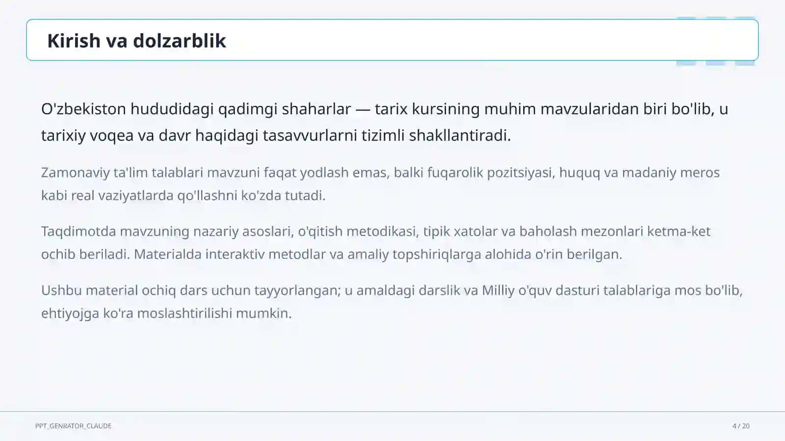 O'zbekiston hududidagi qadimgi shaharlar (5-sinf) 4