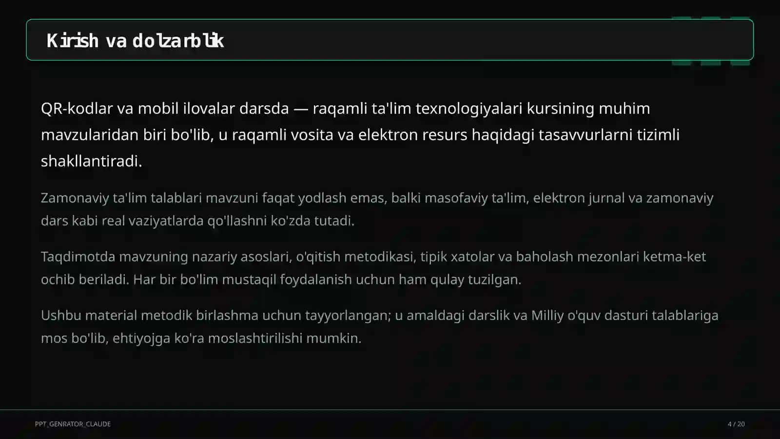 QR-kodlar va mobil ilovalar darsda 4