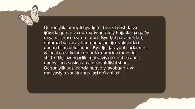 Budjetni tashkil etish tamoyillari 4
