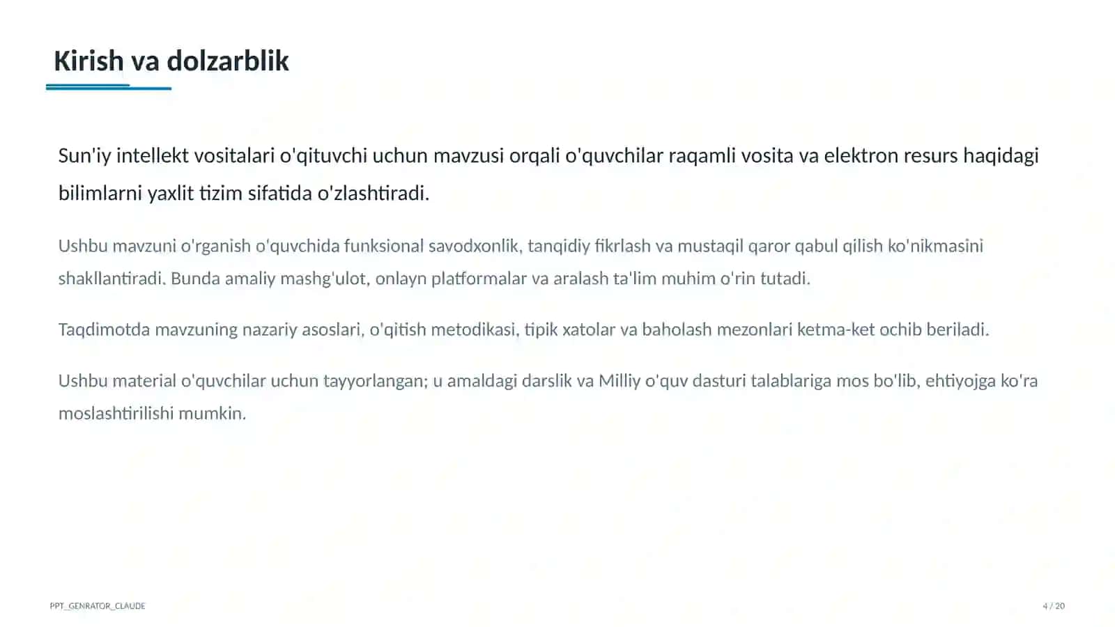 Sun'iy intellekt vositalari o'qituvchi uchun 4