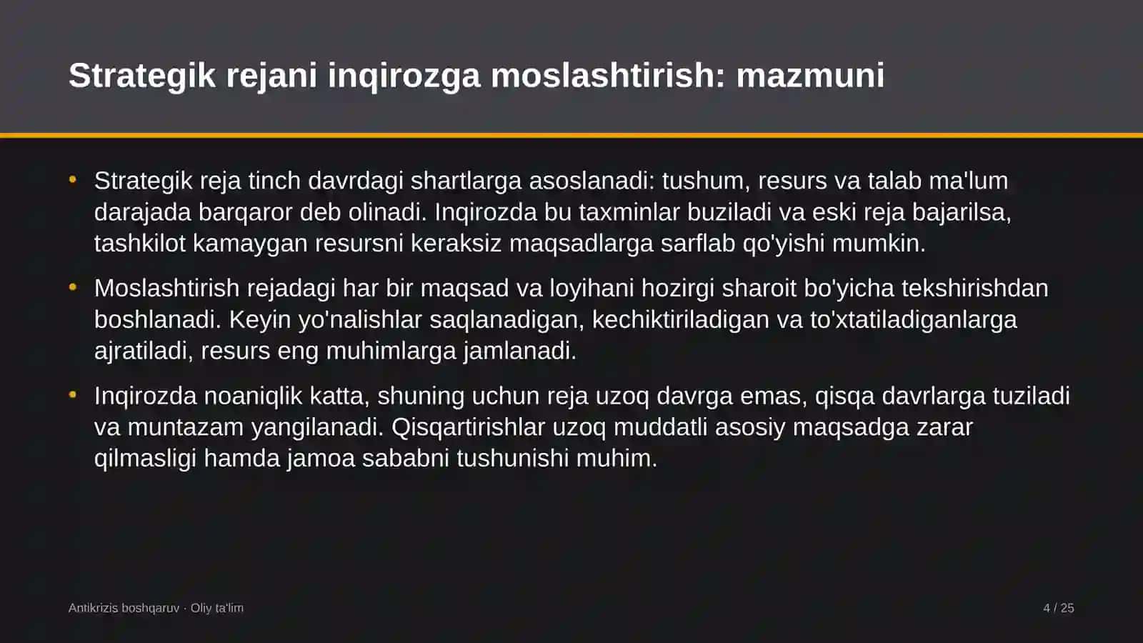 veterinariya xizmatida strategik rejani inqiroz sharoitiga moslashtirish 7763 4