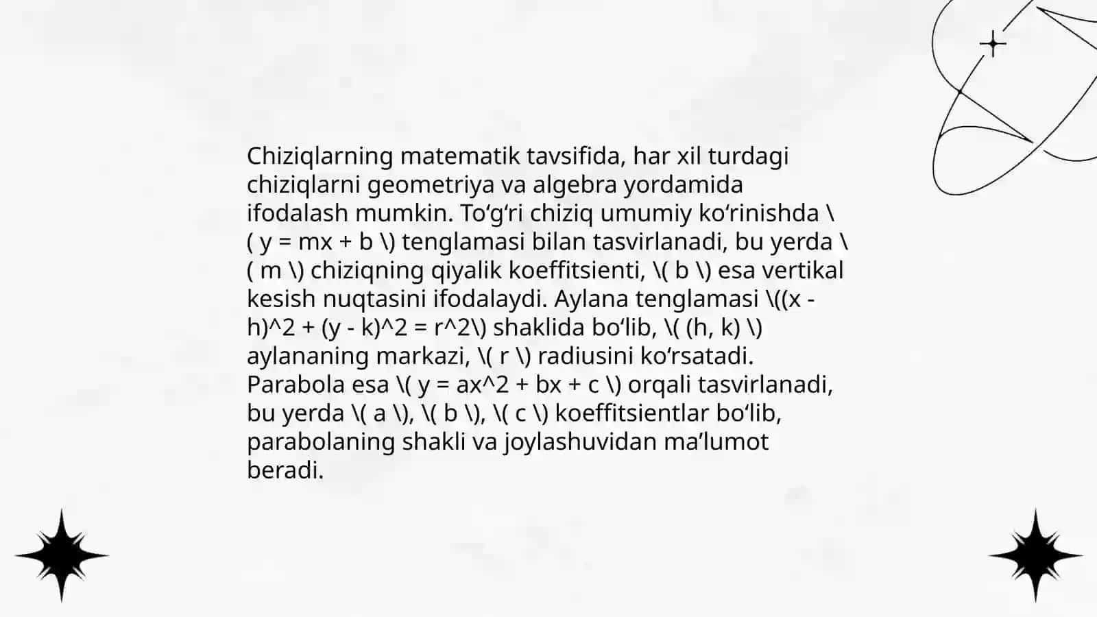Chiziqlarning urinish tartibi va oʻramasi by Xoʻjamberdiyeva Sarvinoz 4