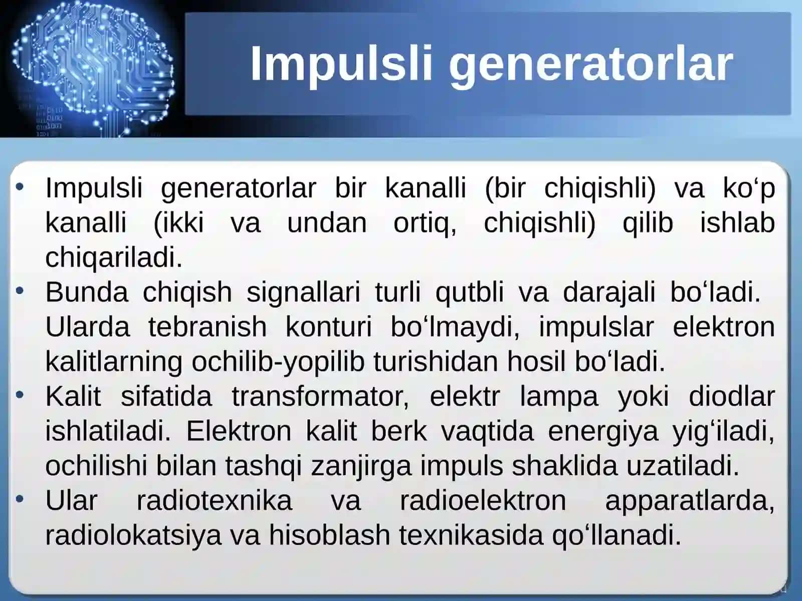 Impuls generatorlari va multivibratorlar 4