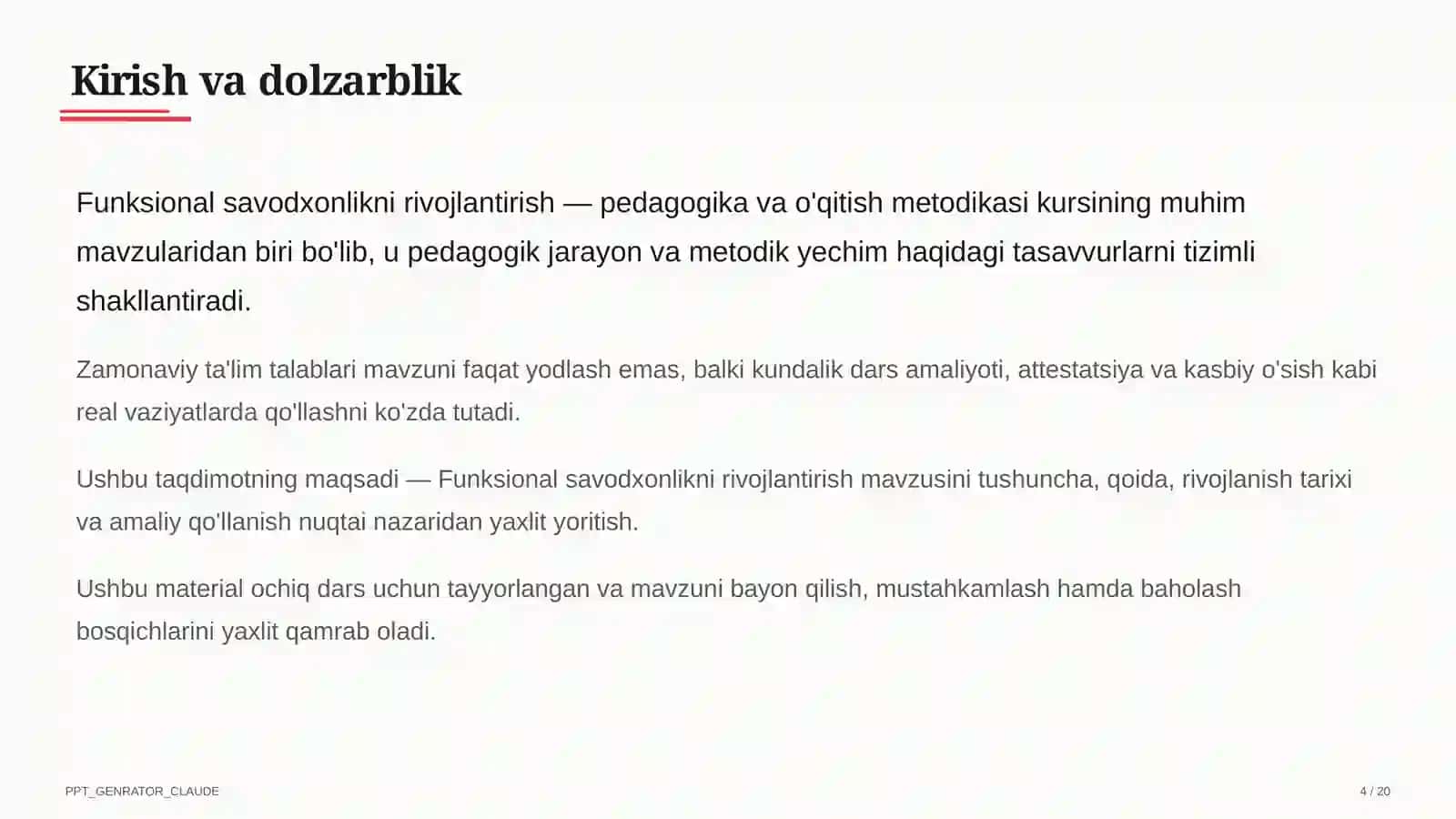 Funktsional savodxonlikni rivojlantirish 4