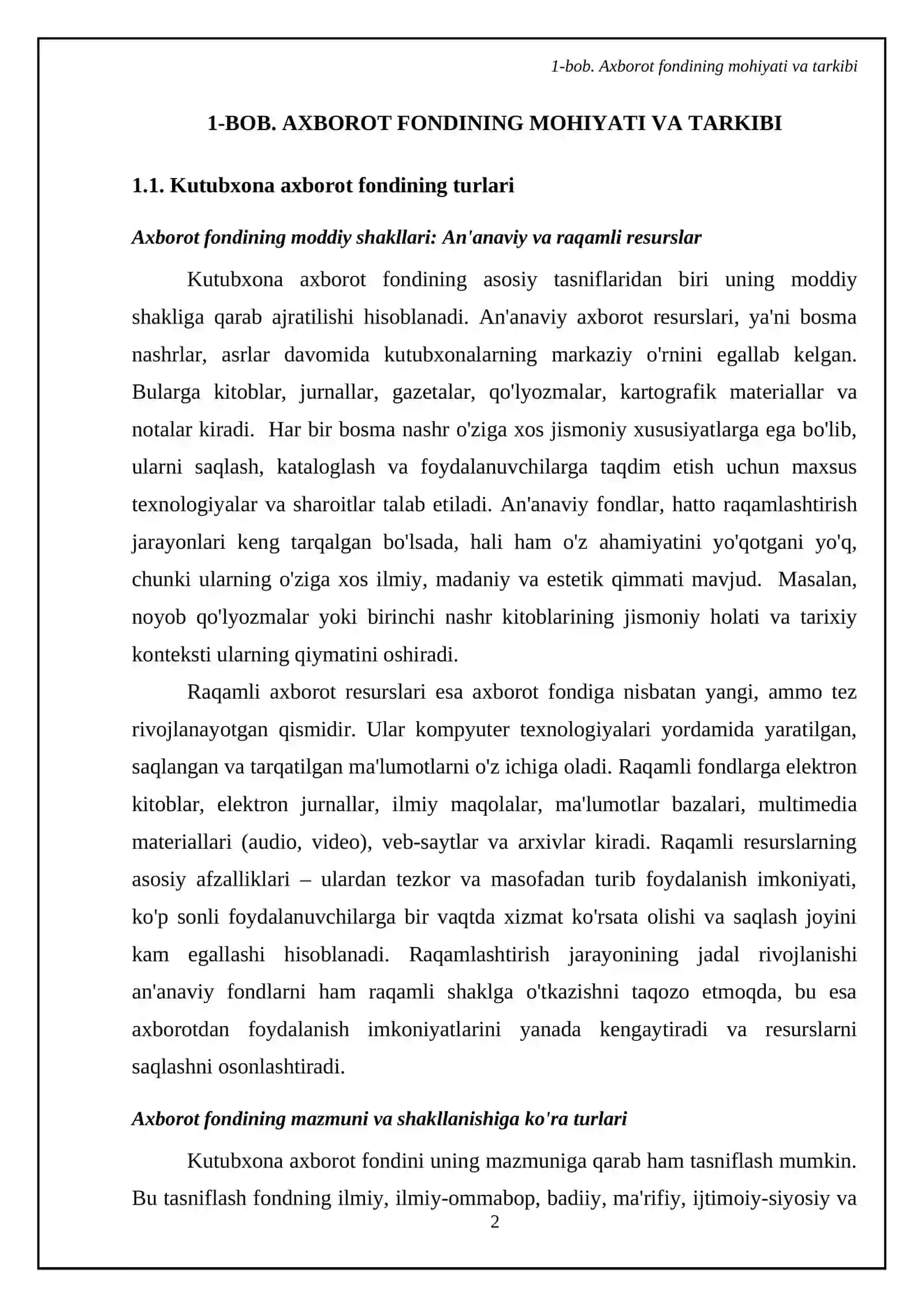 Kutubxona axborot fondini o'ziga xos belgi va xususiyatlari 4