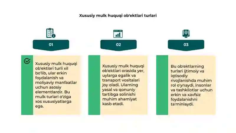 Xususiy mulk huquqi obyektlari 4