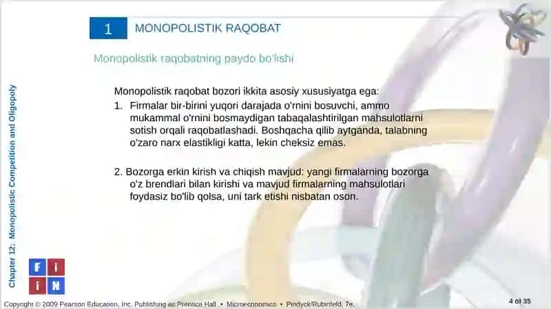 MONOPOLISTIK RAQOBOT VA OLIGOPOLIYA 4