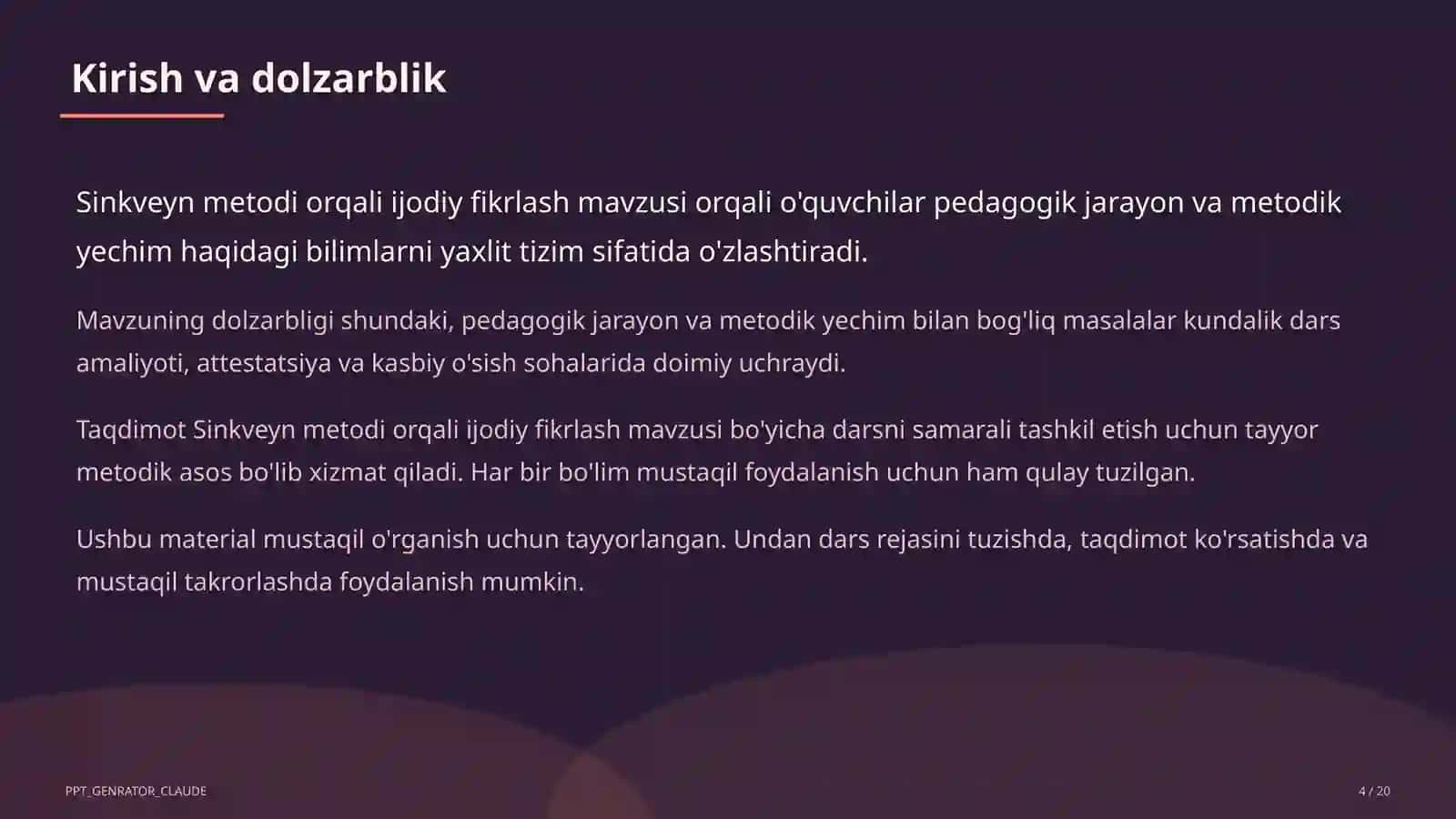 Sinkveyn metodi orqali ijodiy fikrlash 4