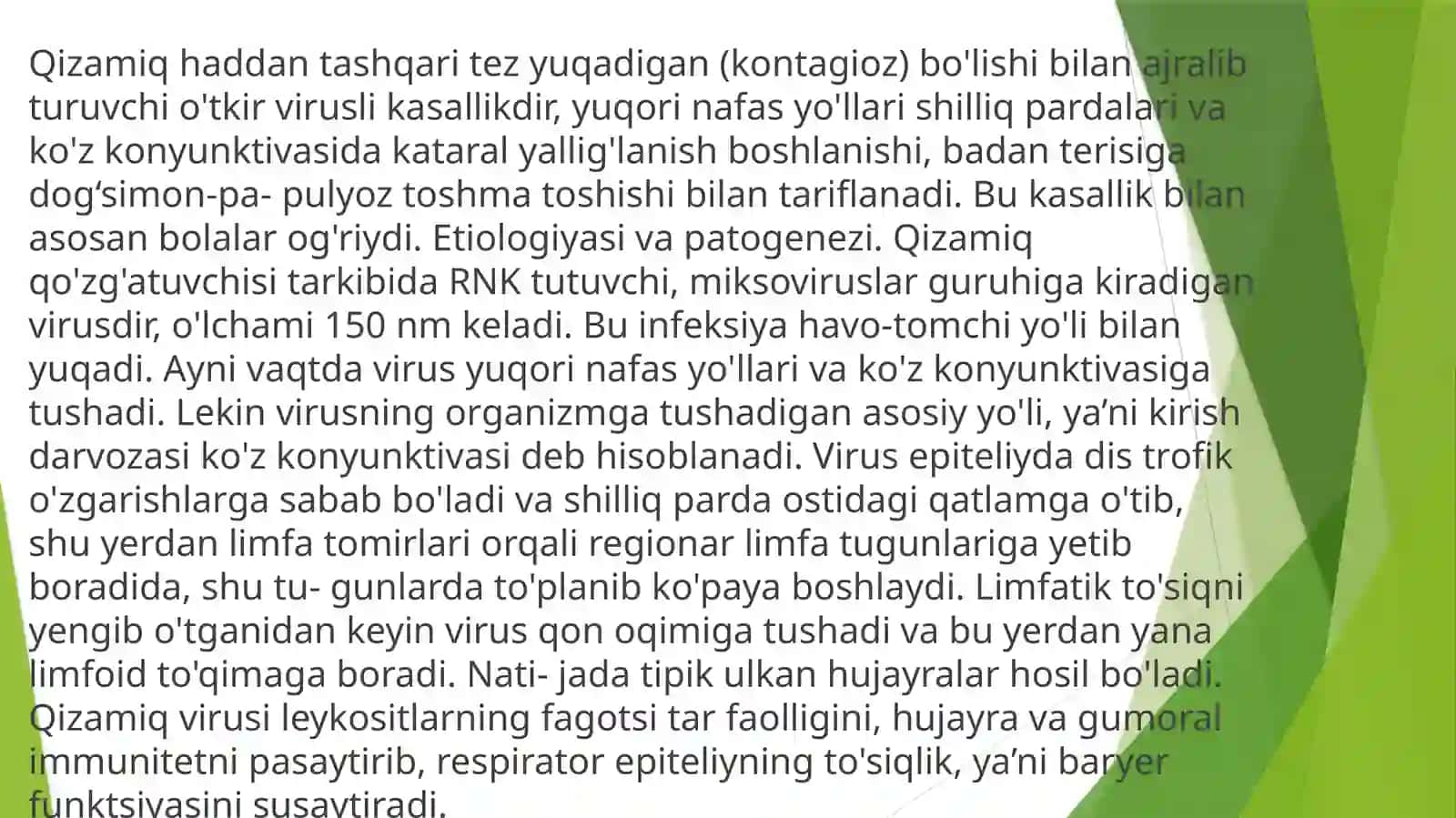 VIRUSLAR QO‘ZG‘ATADIGAN KASALLIKLAR 4