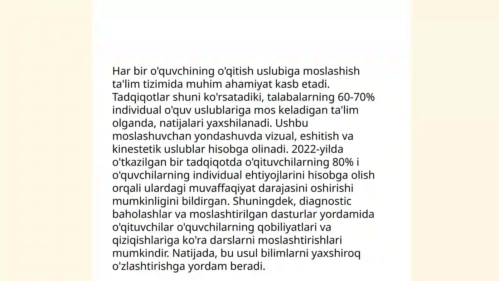 Texnologik ta'lim yo'nalishi 410-22-guruh talabasi Mahkamova Ruxshona 4