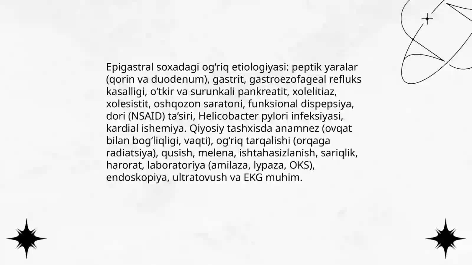Qorinda og‘riq sindromi 4