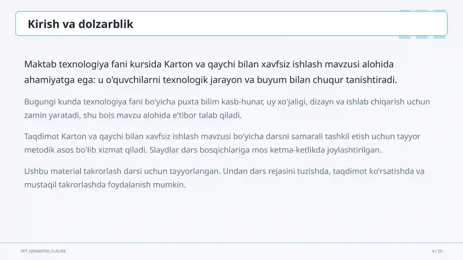 Karton va qaychi bilan xavfsiz ishlash (2-sinf) 4