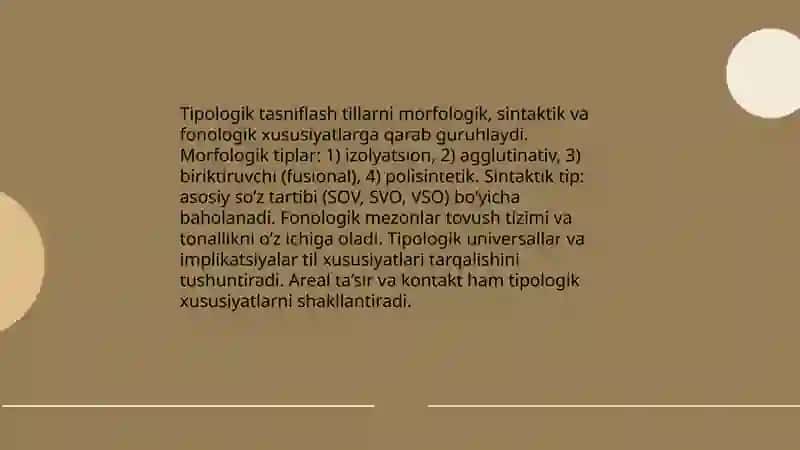 Tillarning tasnifi 4