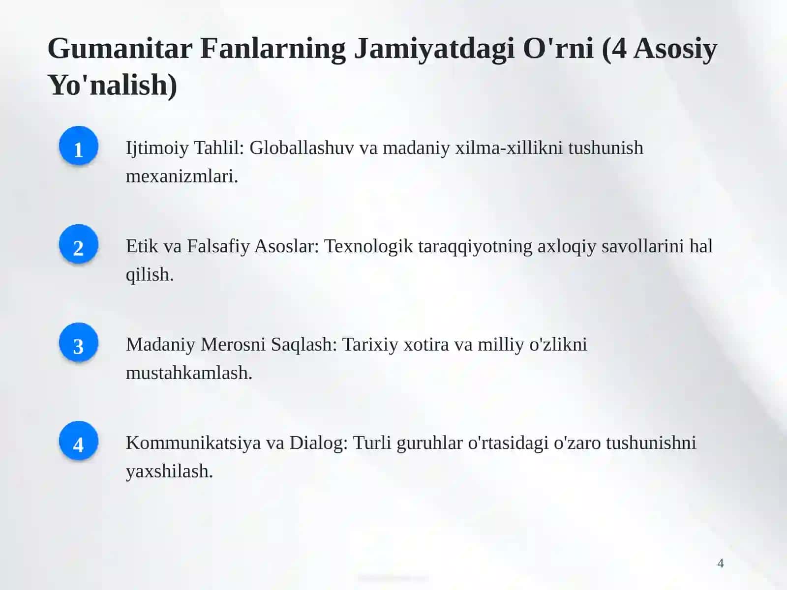 XXI Asrda Gumanitar Fanlar: Oliy Ta'lim Muammolari 4