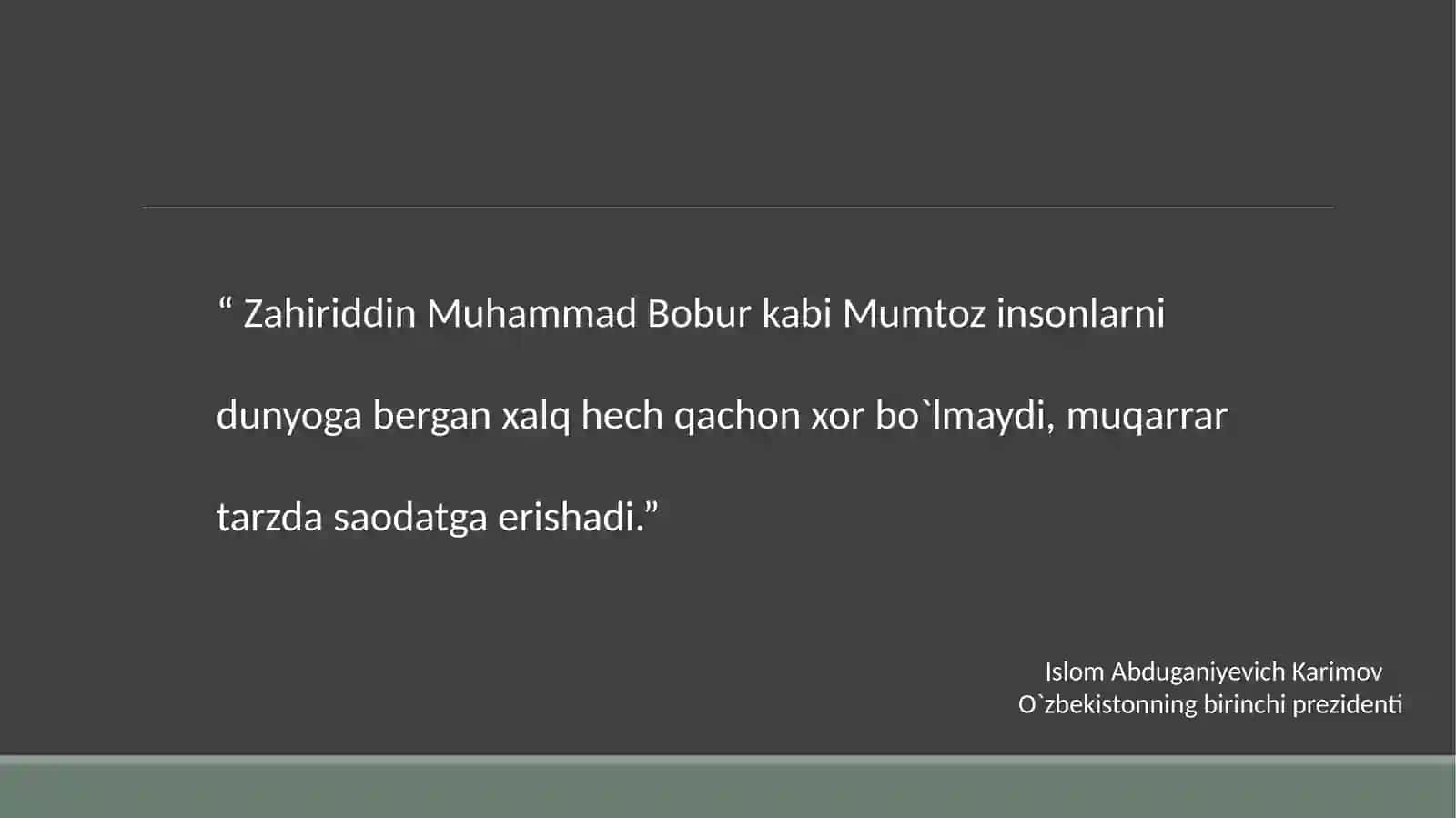 Bobur-jahon tirofida 4