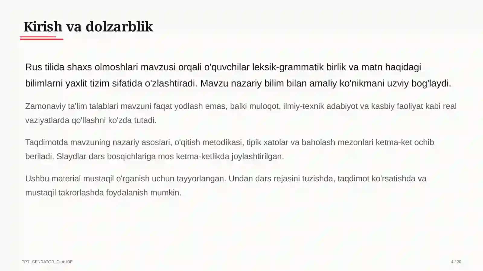 Rus tilida shaxs olmoshlari (5-sinf) 4