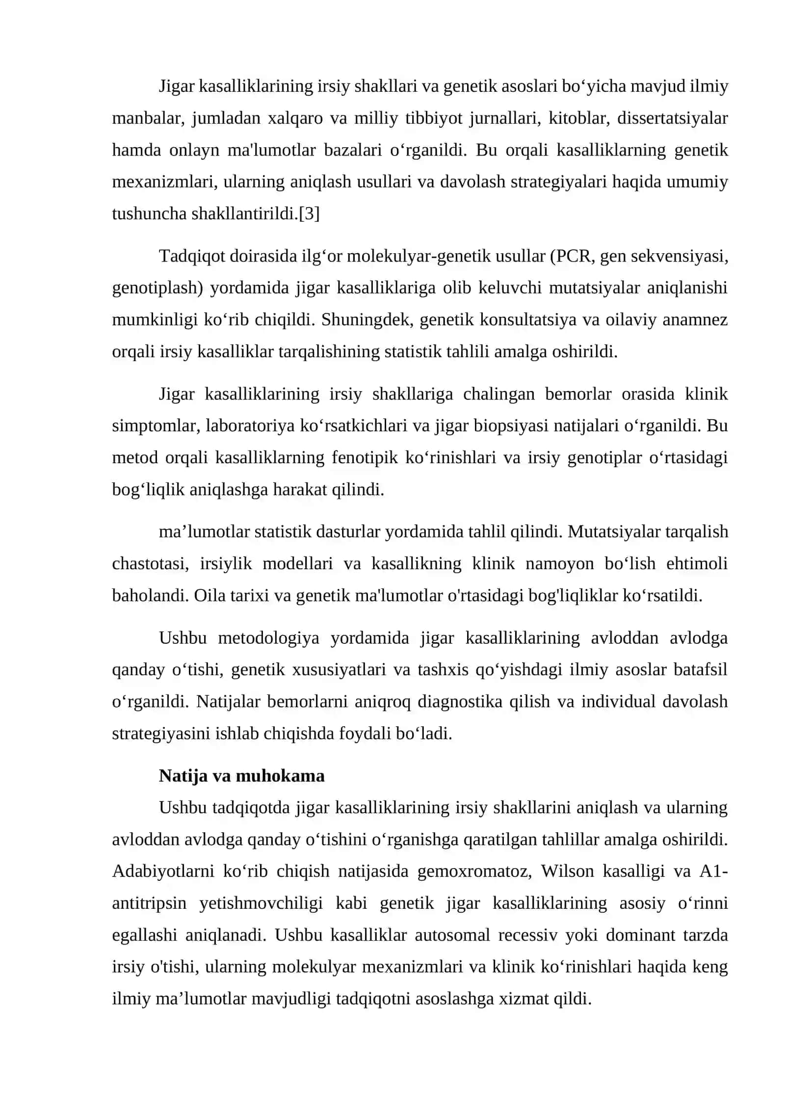 Jigar kasalliklarining avloddan avlodga berilishi 4