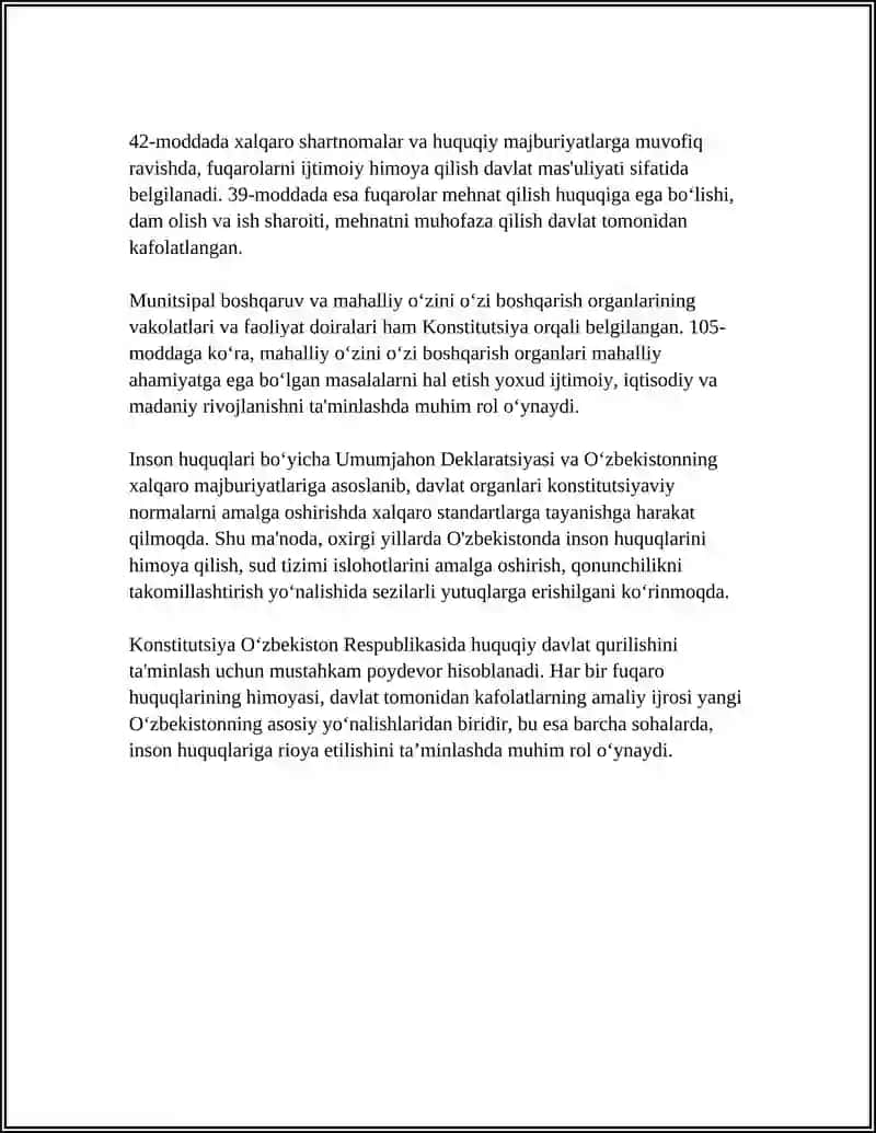 YANGI O‘ZBEKISTONDA INSON HAQ-HUQUQLARI VA ERKINLIKLARI KAFOLATINING YARATILISHI 4