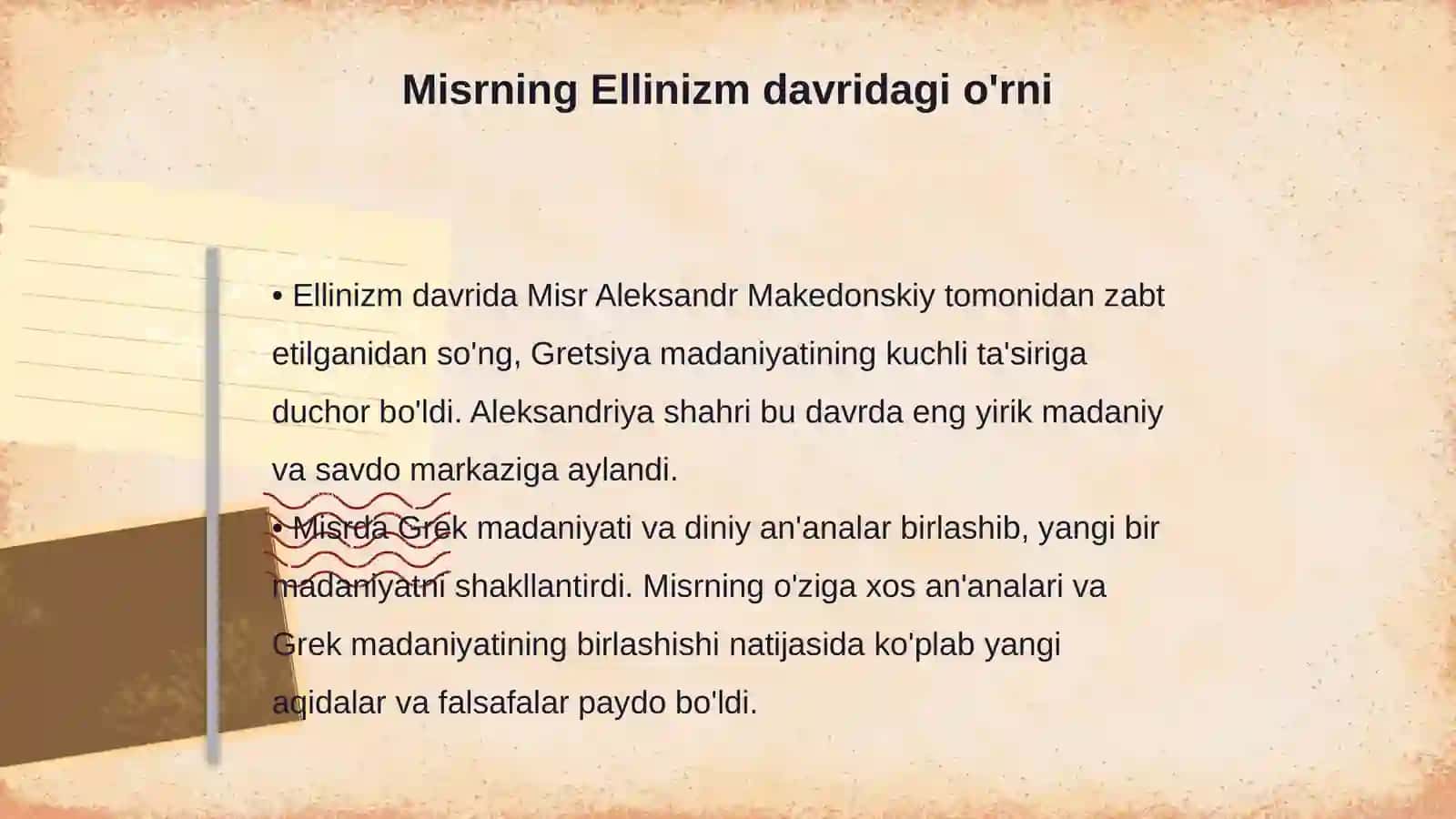 Ellinizm davlatlari.Misr 4