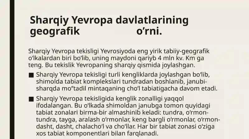 Sharqiy Yevropa davlatlari haqida umumiy ma’lumot 4