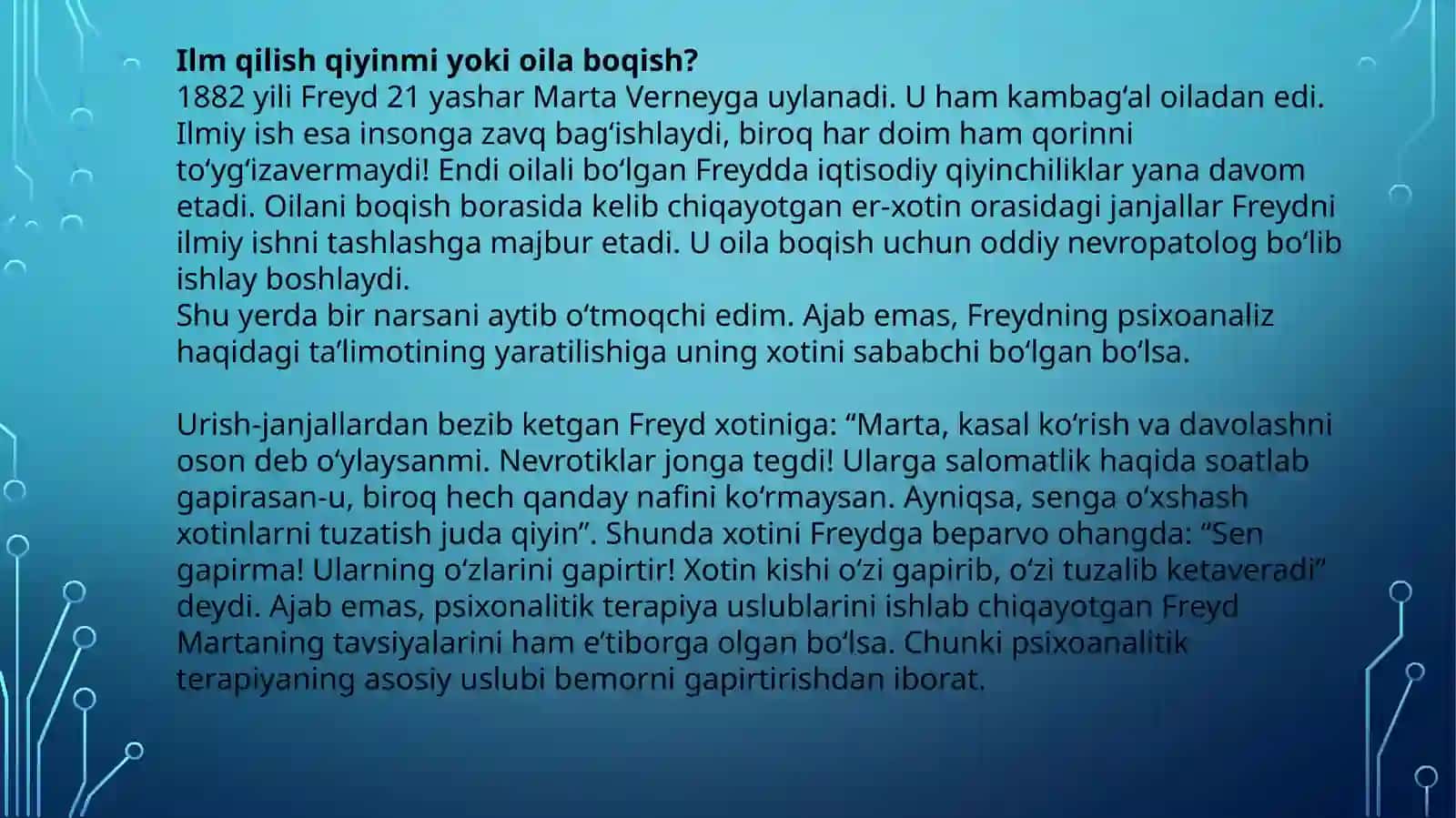 Psixoanaliz maktabi va uning asosiy g’oyasi 4
