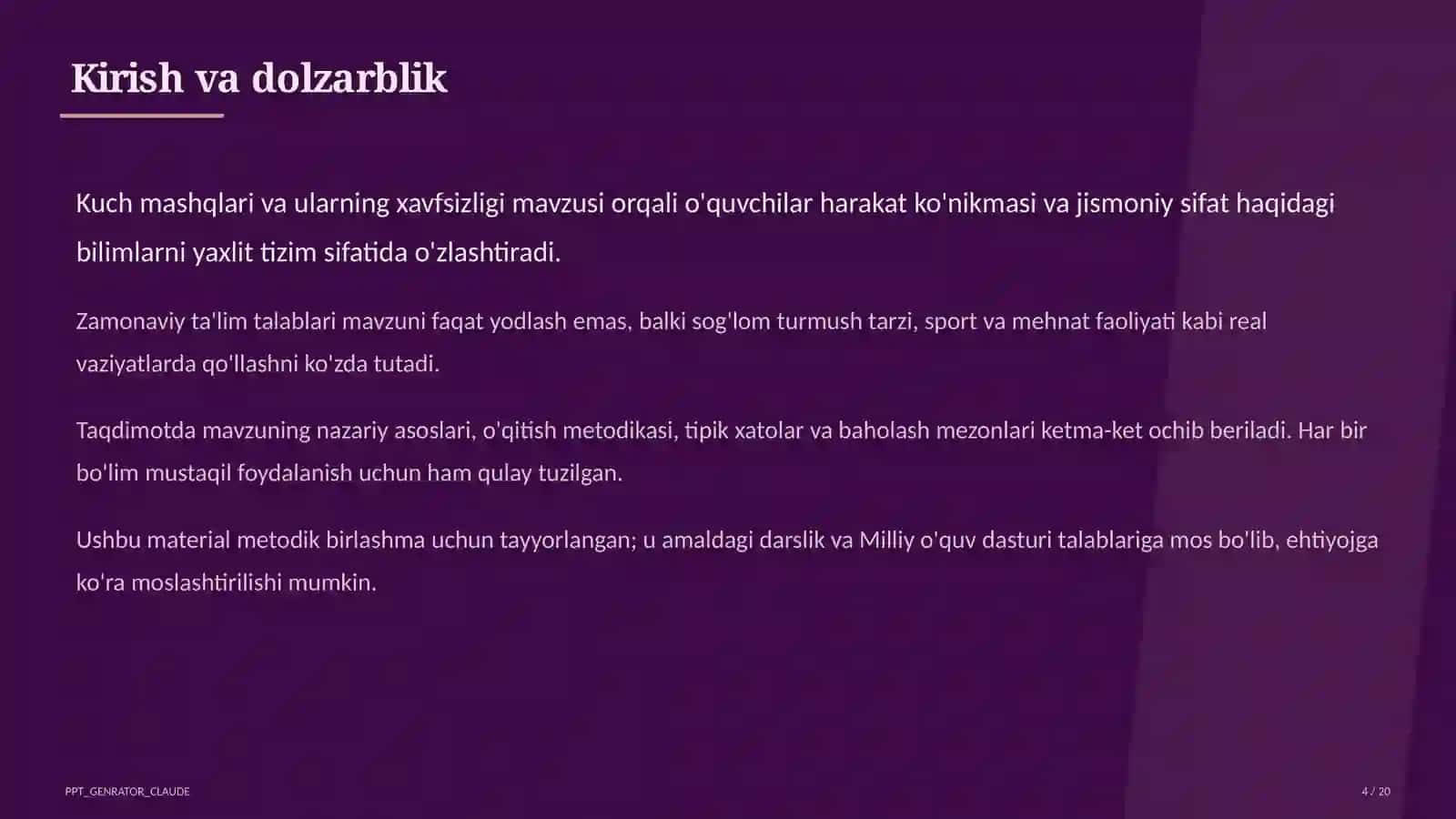 Kuch mashqlari va ularning xavfsizligi (8-sinf) 4