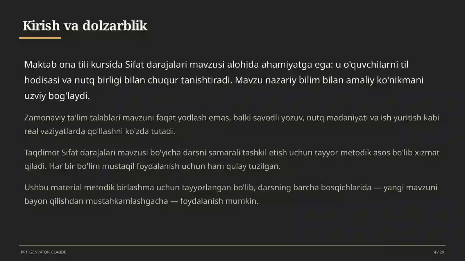 Sifat darajalari (6-sinf) 4