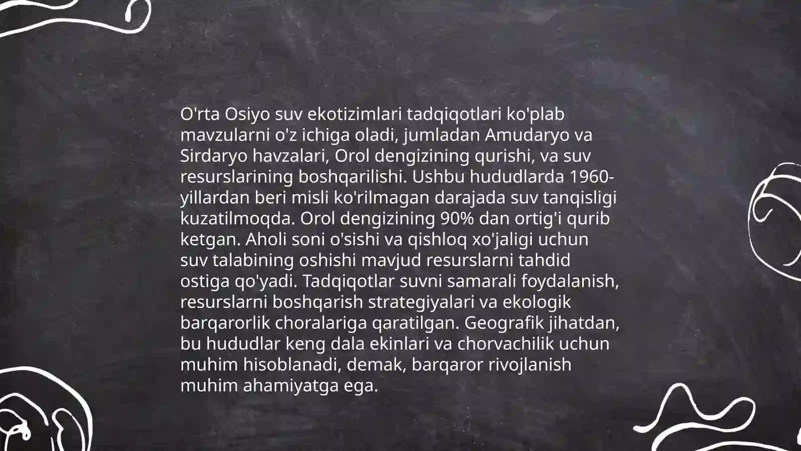 Gidrabiologiya fanining rivojlanishiga O'rta Osiyo olimlarining qoshgan xissalari 4