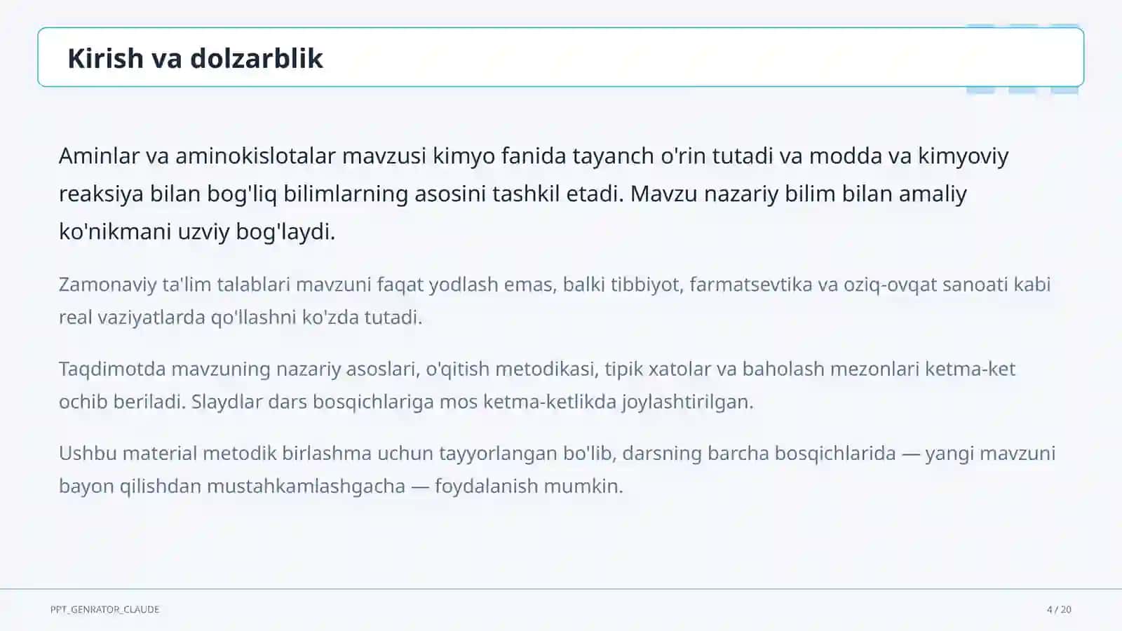 Aminlar va aminokislotalar (11-sinf) 4