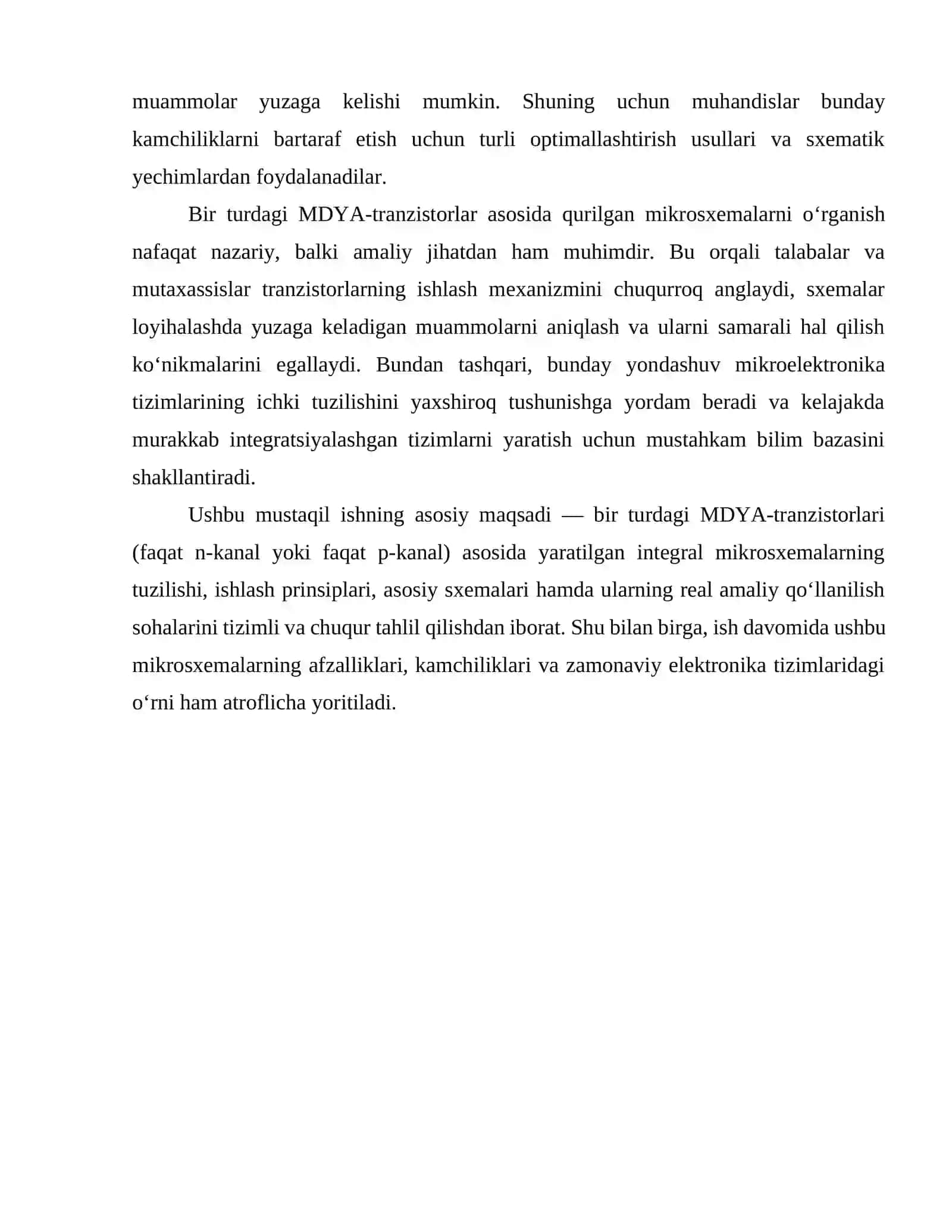 Bir turdagi MDYA-tranzistorlarida bajarilgan MElar 4