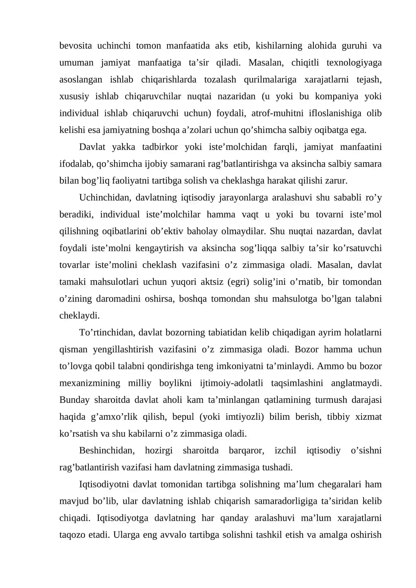 Davlatning milliy iqtisodiyotni tartibga solishdagi roli 4