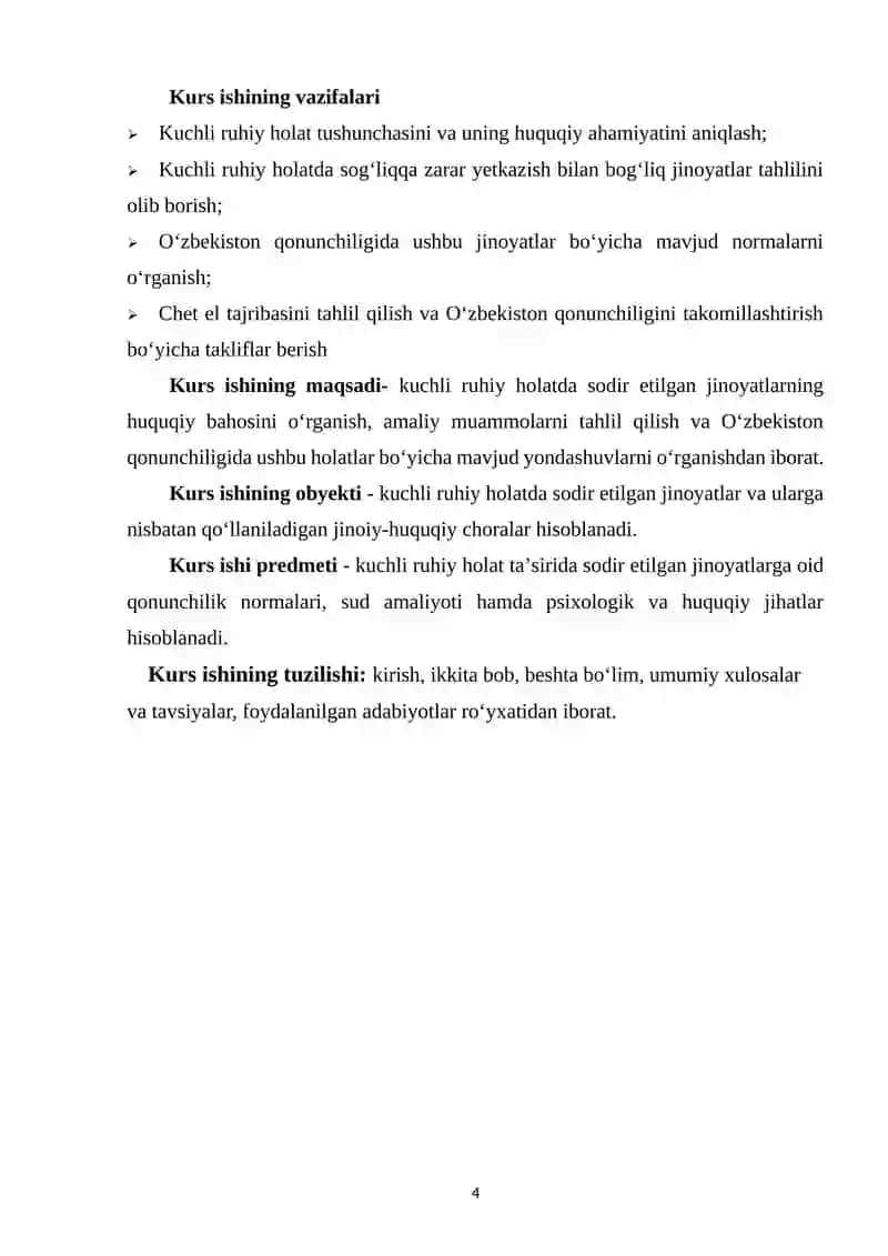 Kuchli ruhiy holatda sog'liqqa zarar yetkazganlik uchun jinoiy javobgarlikning xususiyatlari 4